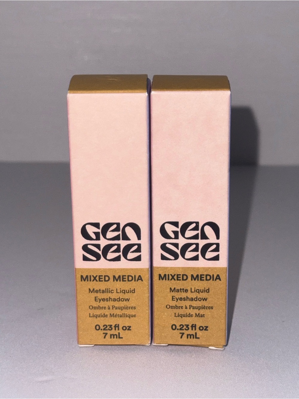 Gen See Mixed Media Liquid Eyeshadow Rose Water 07 & Hollywood 04 Matte Shimmer